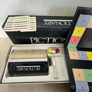 Pictionary Board Game First Edition 1985 Blue Box Vintage Good Condition Classic